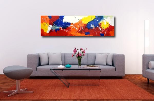 Colorpower- abstract painting XXL living room